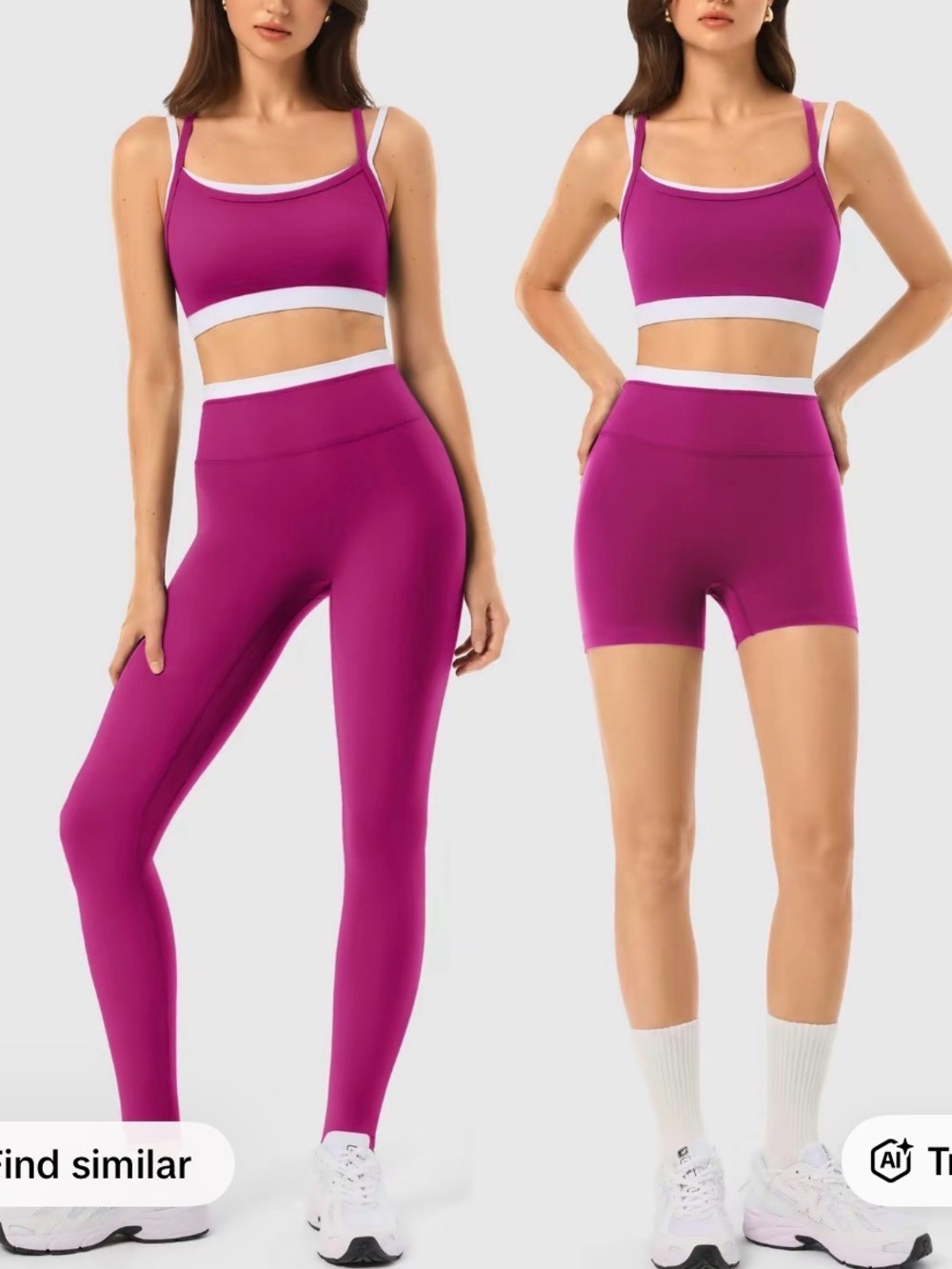 Seamless Hot Pink Sports Bra & High-Waist Leggings Yoga
Workout Matching Set